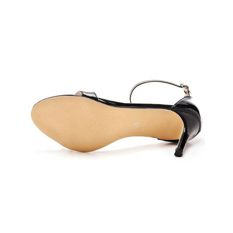 Casual Open Toe Stiletto Ankle-strap High Heels