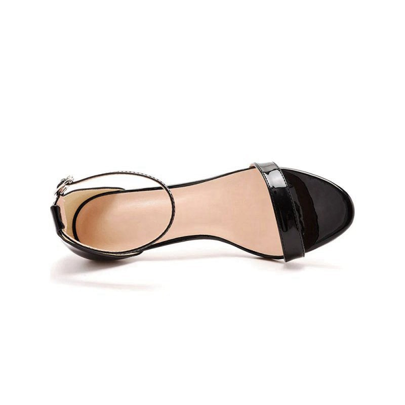 Casual Open Toe Stiletto Ankle-strap High Heels