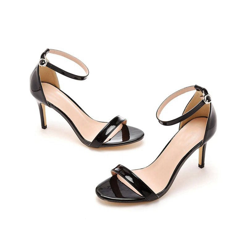 Casual Open Toe Stiletto Ankle-strap High Heels