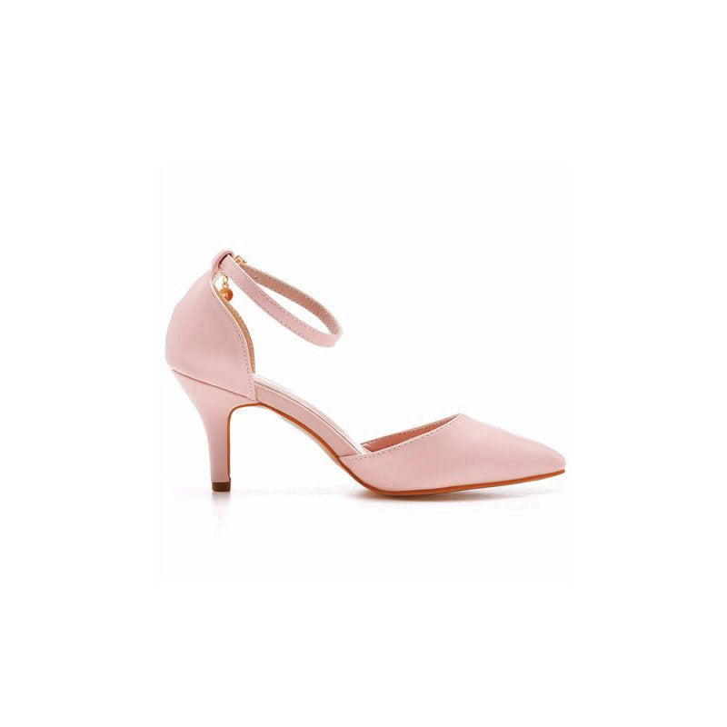 Women's Wedding Shoes Pointed Toe Ankle Strap Stiletto Heels