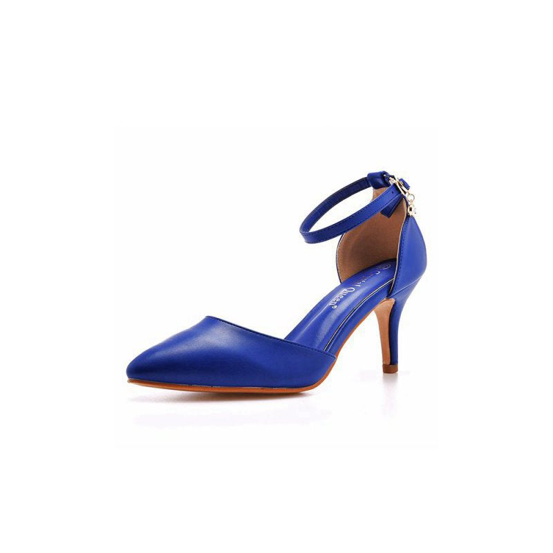 Women's Wedding Shoes Pointed Toe Ankle Strap Stiletto Heels