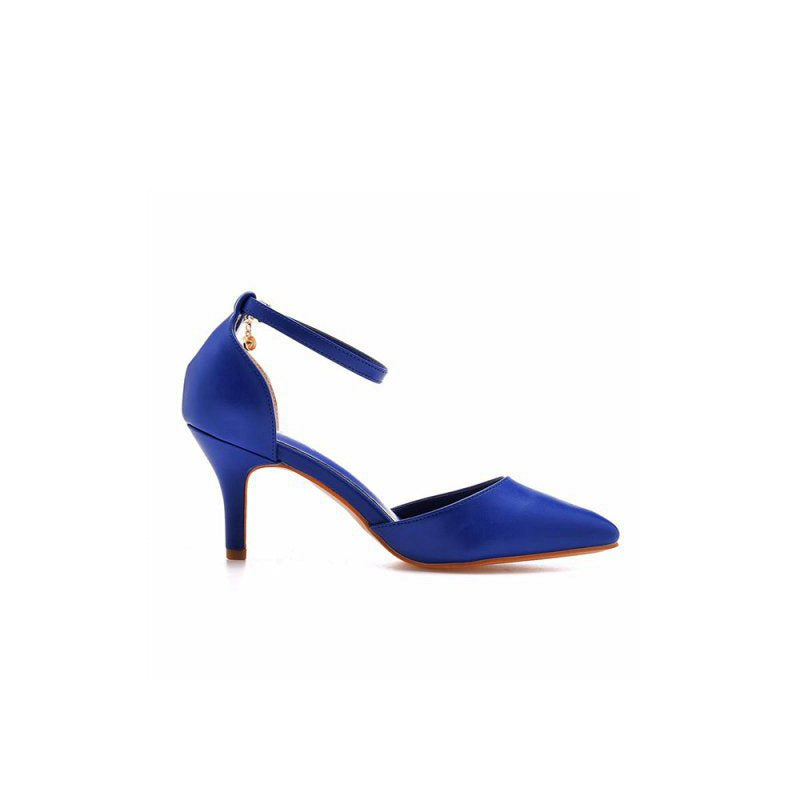 Women's Wedding Shoes Pointed Toe Ankle Strap Stiletto Heels
