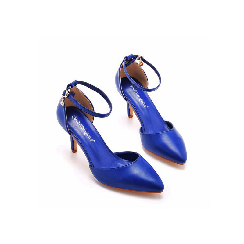 Women's Wedding Shoes Pointed Toe Ankle Strap Stiletto Heels
