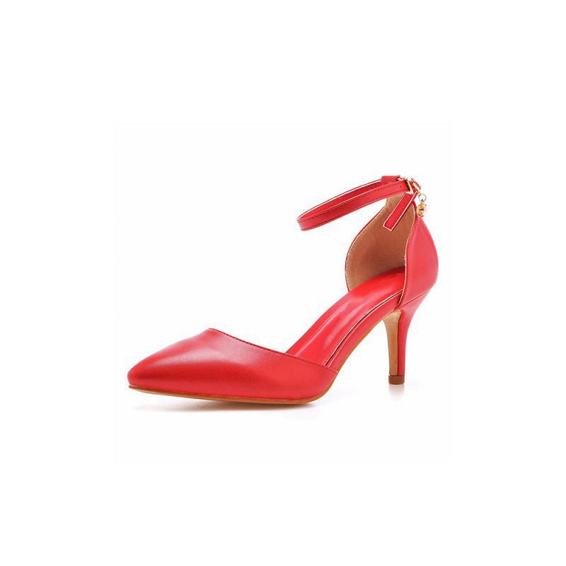 Women's Wedding Shoes Pointed Toe Ankle Strap Stiletto Heels
