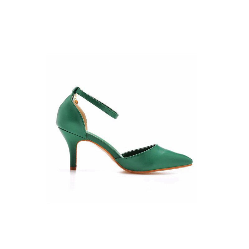 Women's Wedding Shoes Pointed Toe Ankle Strap Stiletto Heels