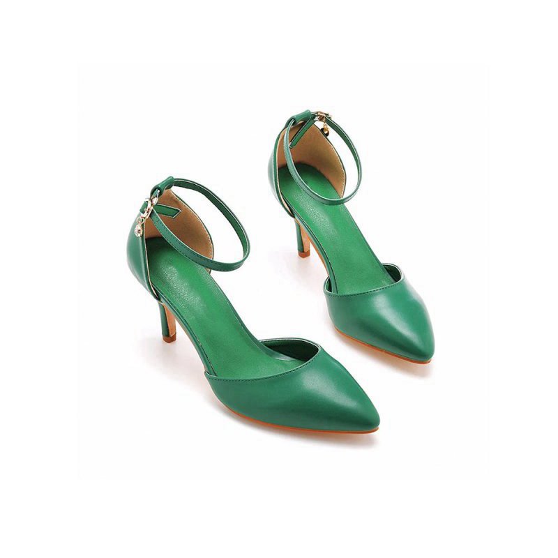 Women's Wedding Shoes Pointed Toe Ankle Strap Stiletto Heels