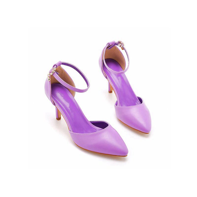 Women's Wedding Shoes Pointed Toe Ankle Strap Stiletto Heels