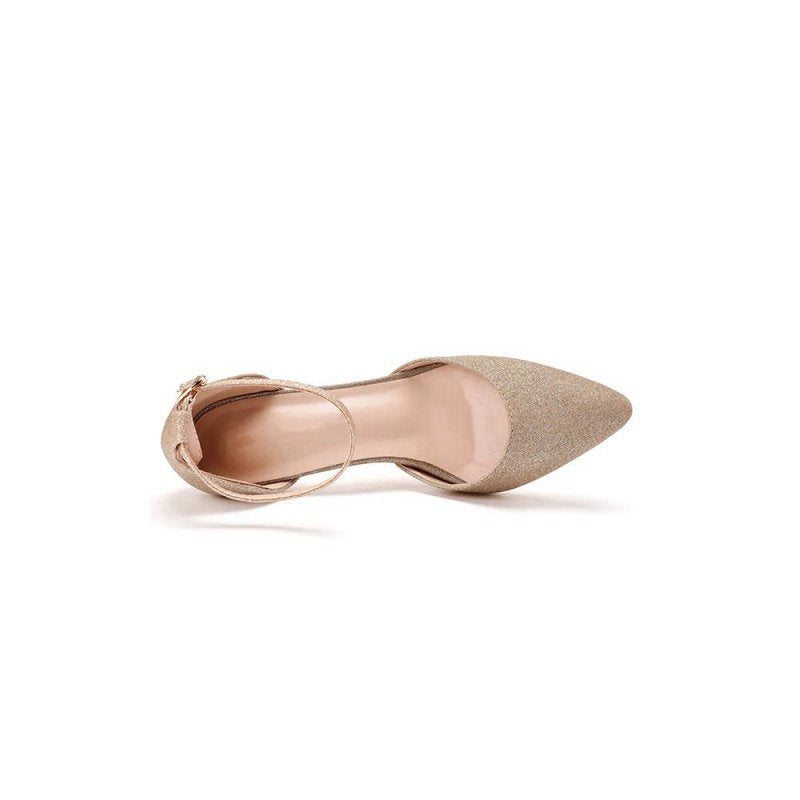 Women's Wedding Shoes Pointed Toe Ankle Strap Stiletto Heels