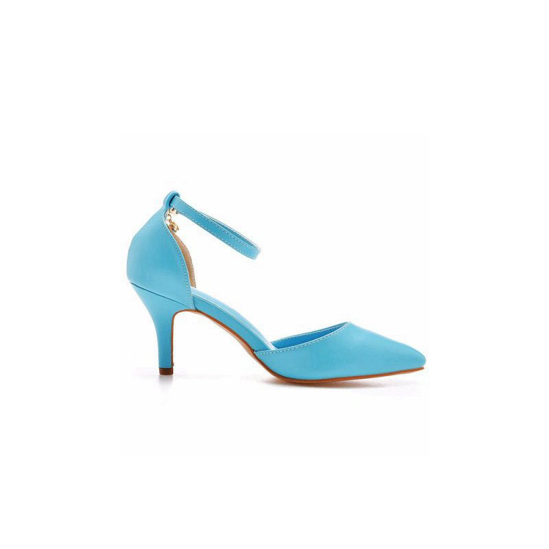 Women's Wedding Shoes Pointed Toe Ankle Strap Stiletto Heels