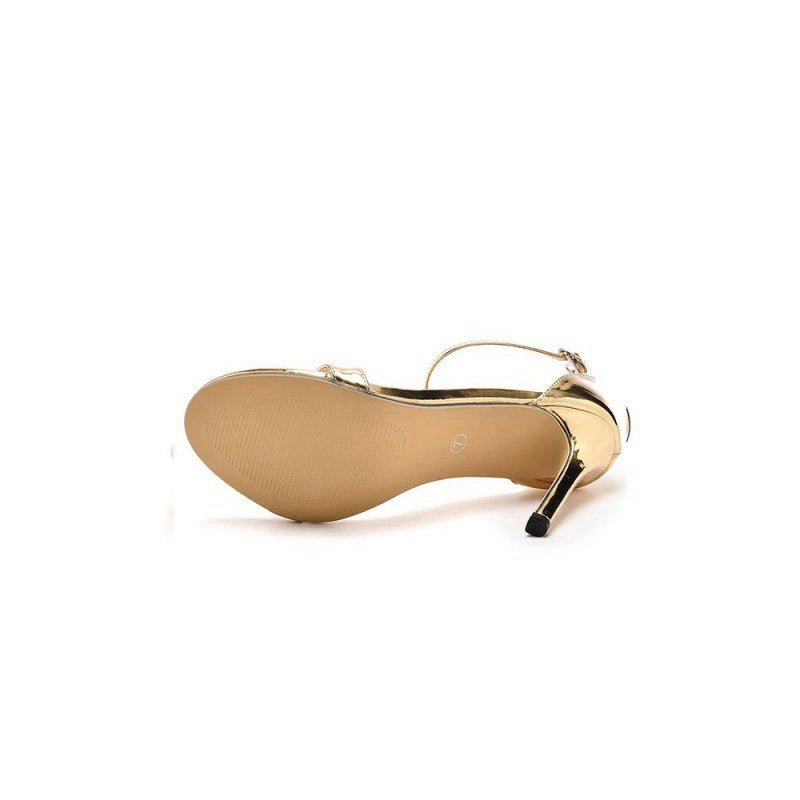 Sexy Simple Thin Strap Open Toe Ankle-strap Ultra High Heels