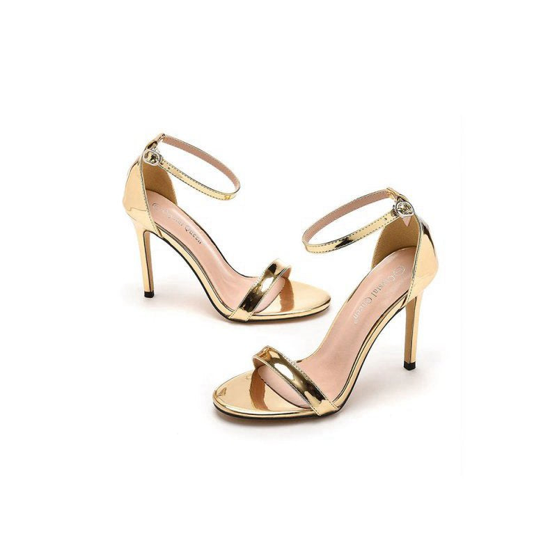 Sexy Simple Thin Strap Open Toe Ankle-strap Ultra High Heels