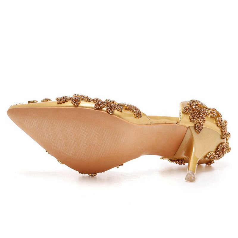 Woman's Wedding Shoes Pointed Toe rhinestone Stiletto