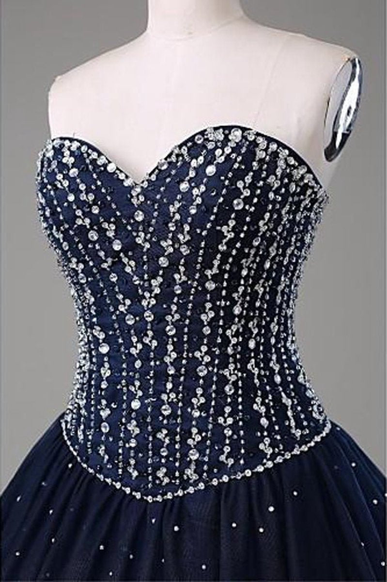 Quinceanera Dresses Ball Gown Floor Length Sweetheart Sleeveless Mid Back Prom Dresses