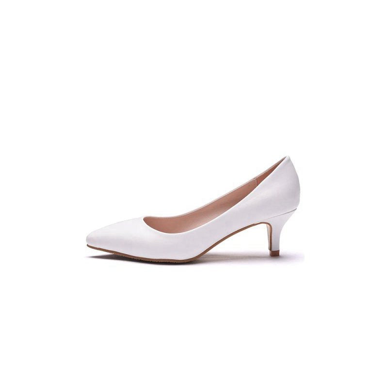 Simple Kitten Heels Pointed Toe Women's Shoes