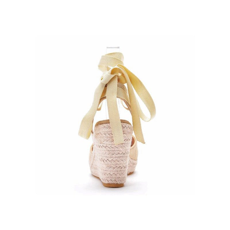 Bohemian Round Toe Platform Espadrille Wedge Heels
