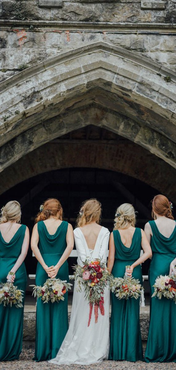 Gogerous Scoop Neck Mermaid Sleeveless Floor-Length Long Bridesmaid Dresses.