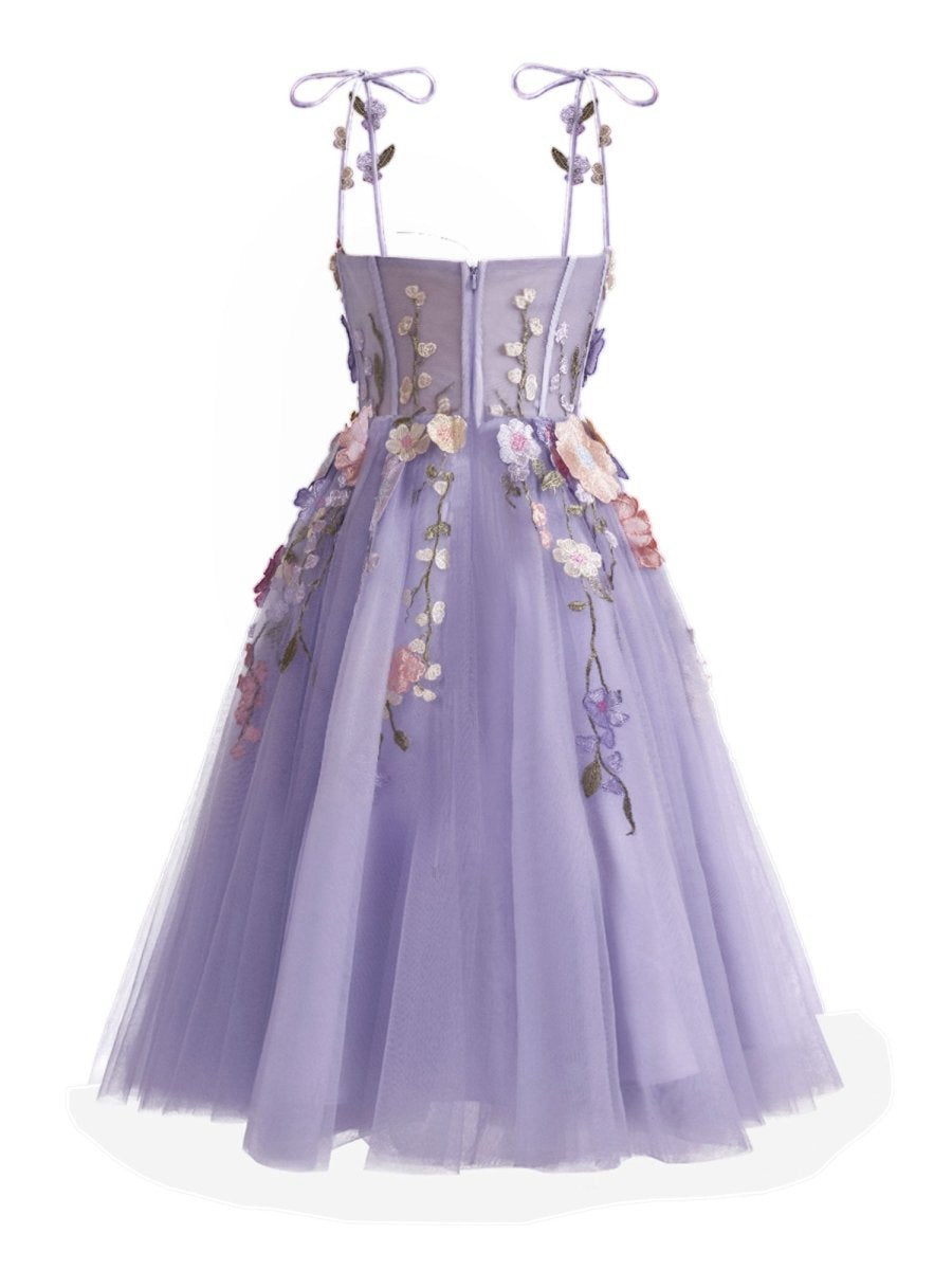 A-line Bloom Mini Homecoming Dresses