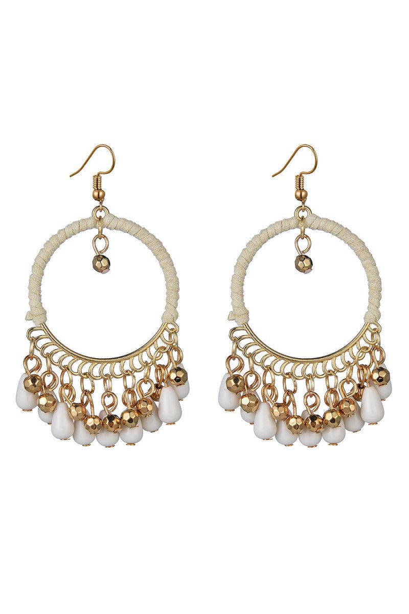 Peacock Boho Hoop Drop Earring