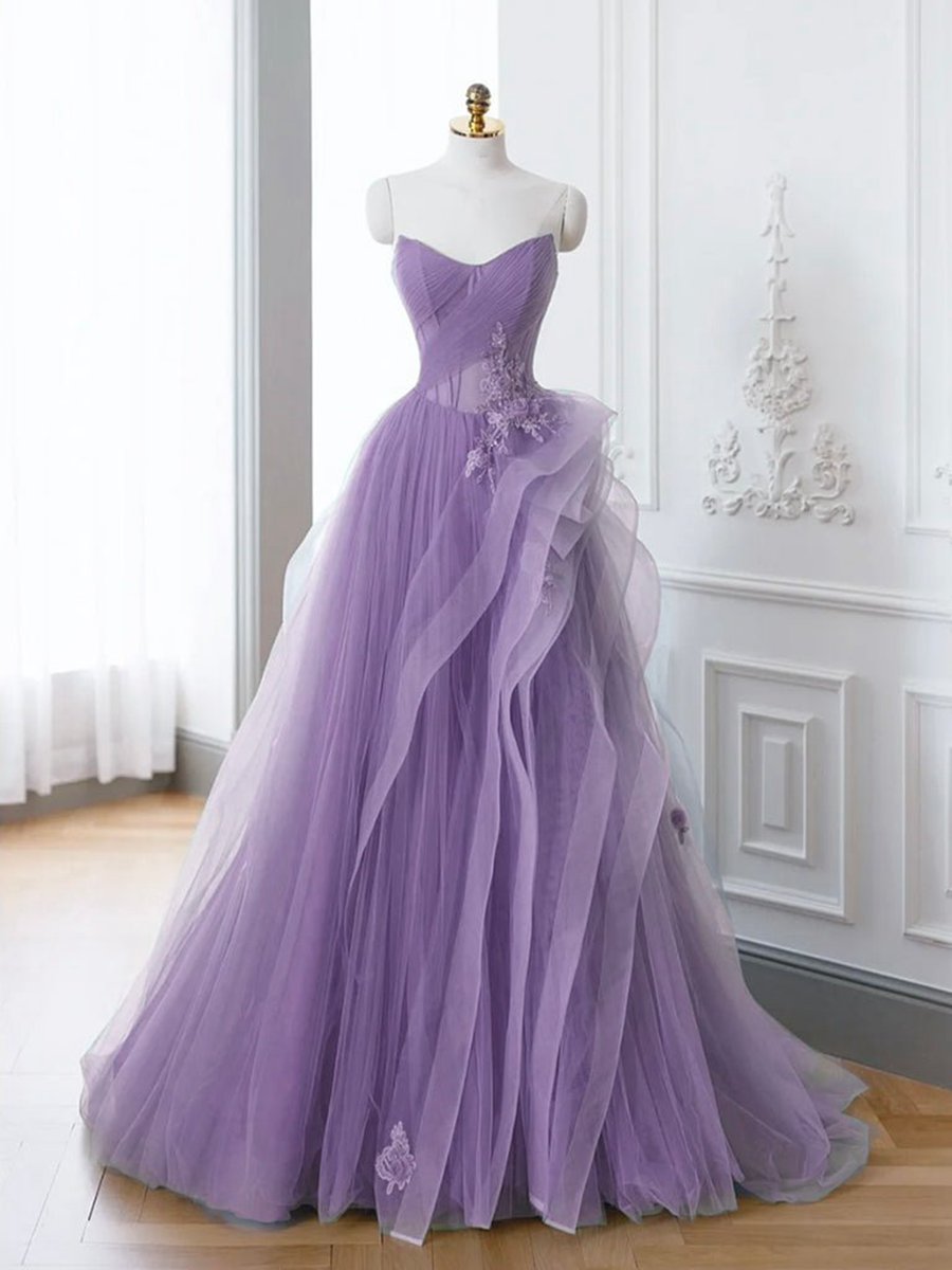 A-line Off Shoulder Long Prom Dresses Lace Long Evening Dresses