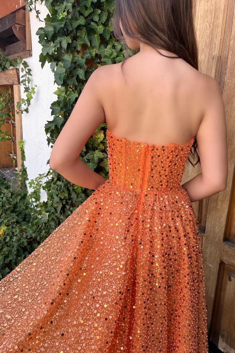 A-line Prom Dresses Sparkle & Shine Dresses Cocktail Party Floor Length Sleeveless Sweetheart Lace with Sequin