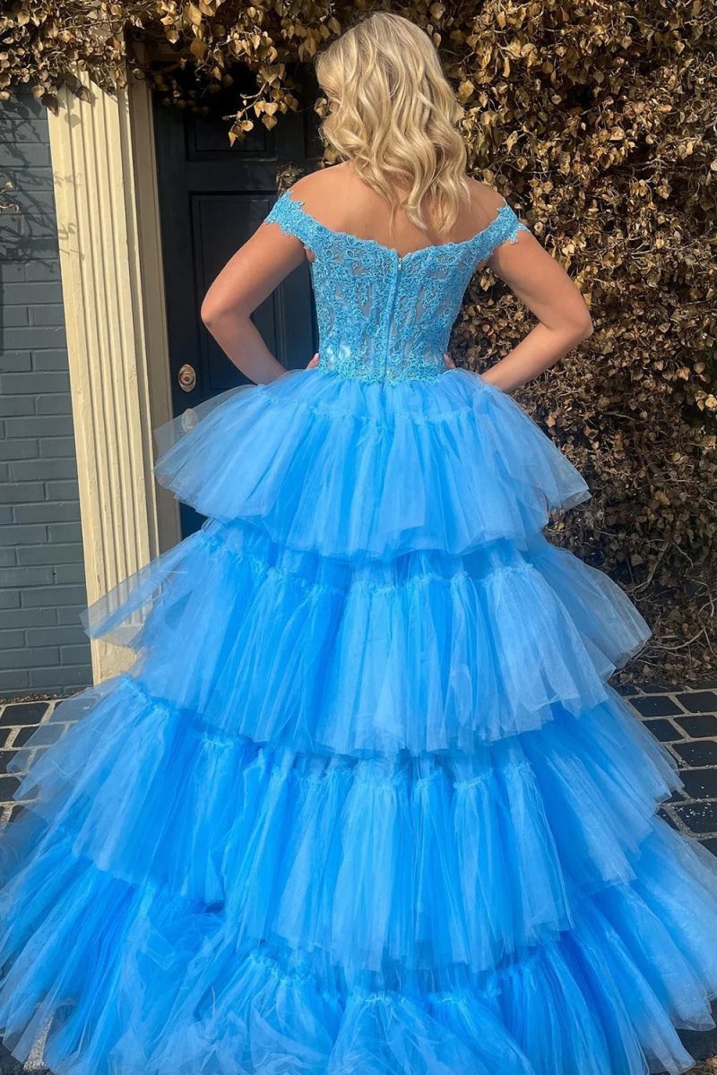 High Low Homecoming Prom Dresses with Lace