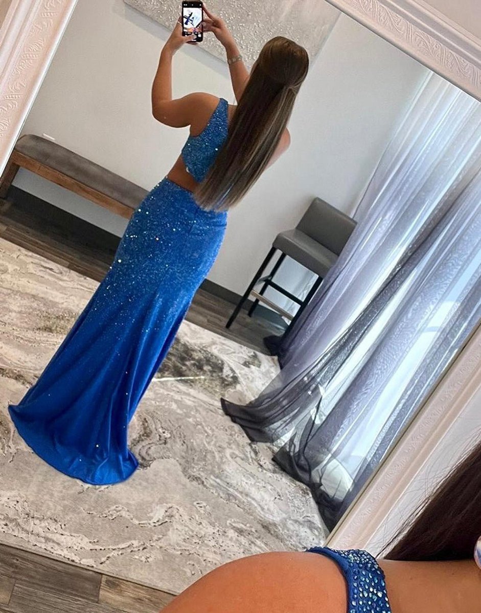 One Shoulder Prom Dresses with Split