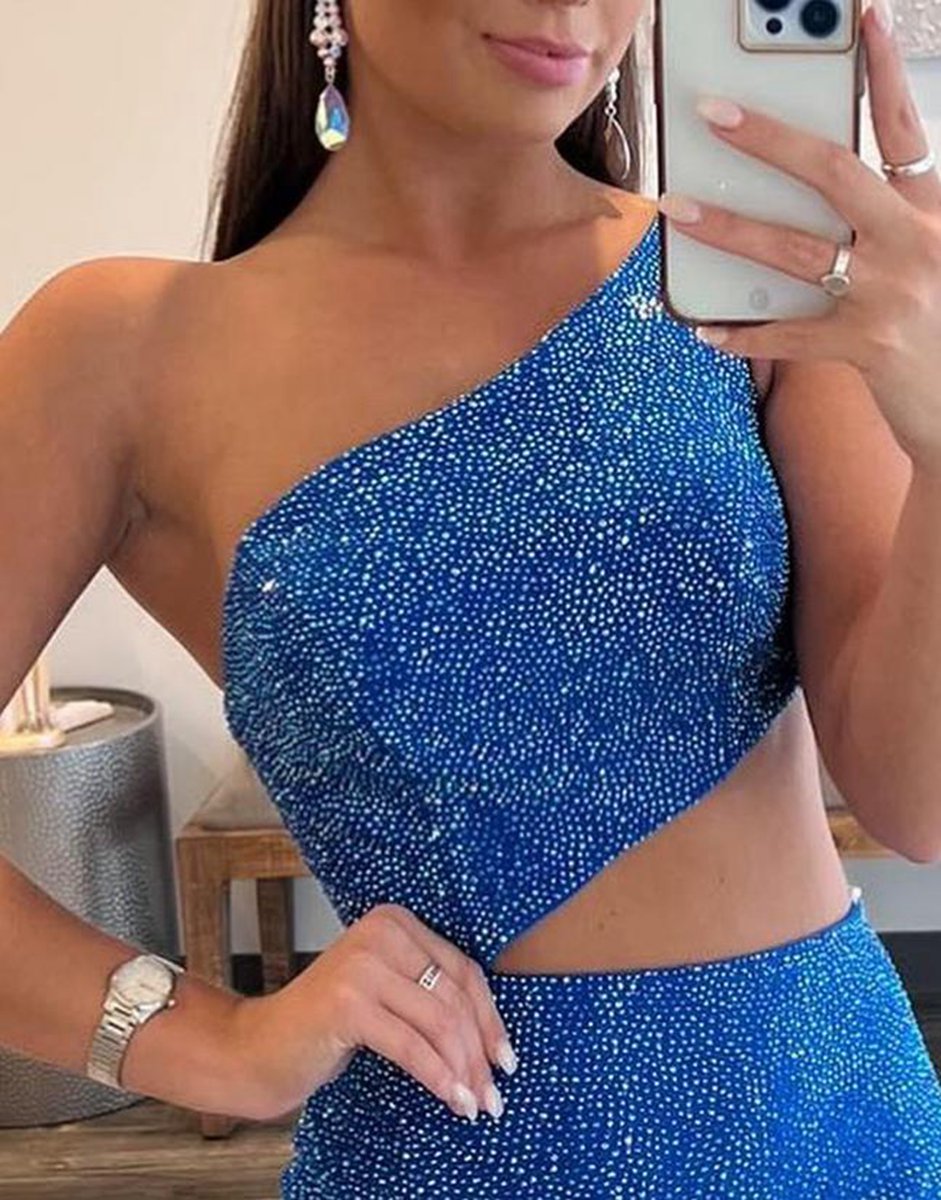 One Shoulder Prom Dresses with Split