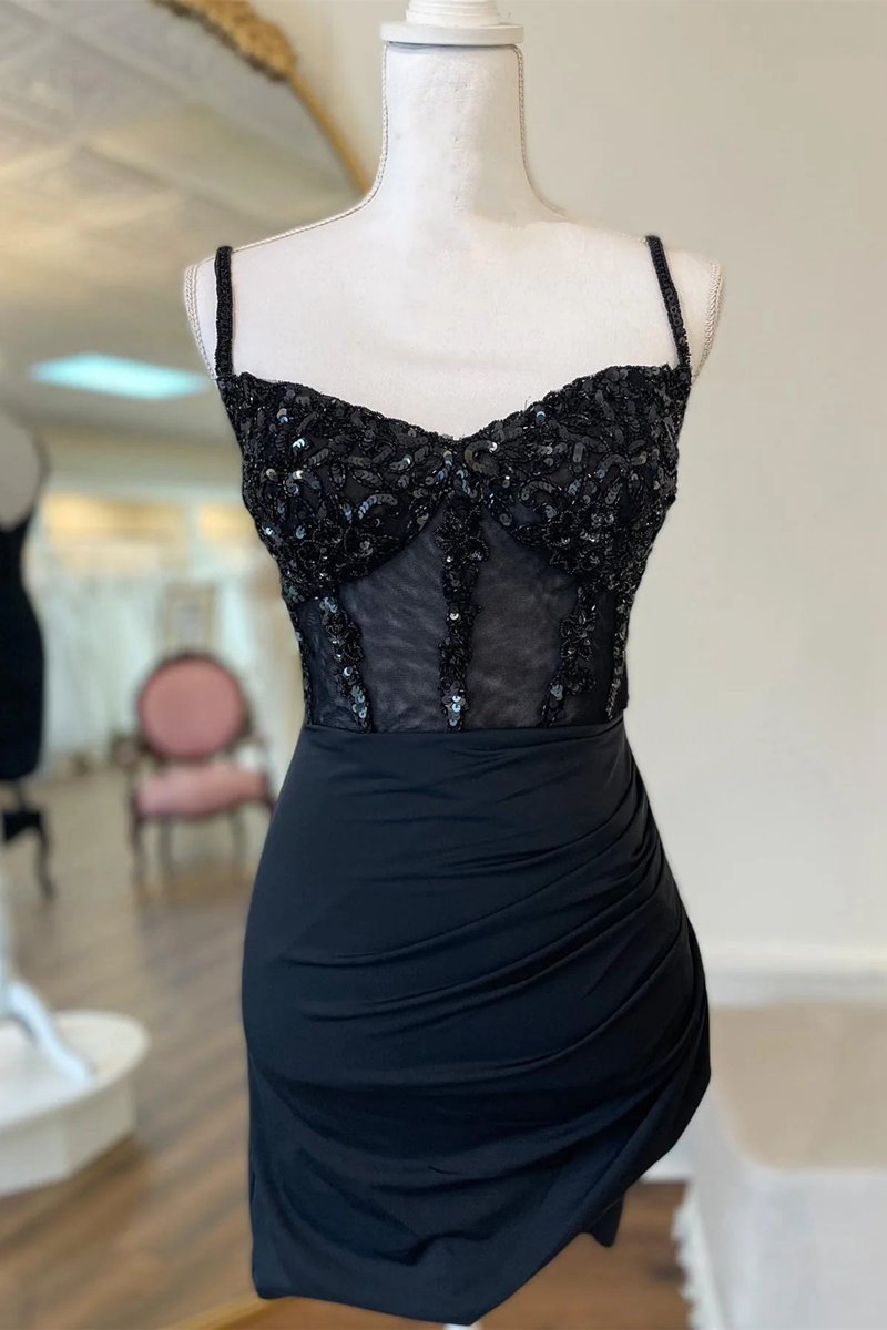 Sparkly Corset Sequin Tight Homecoming Dresses