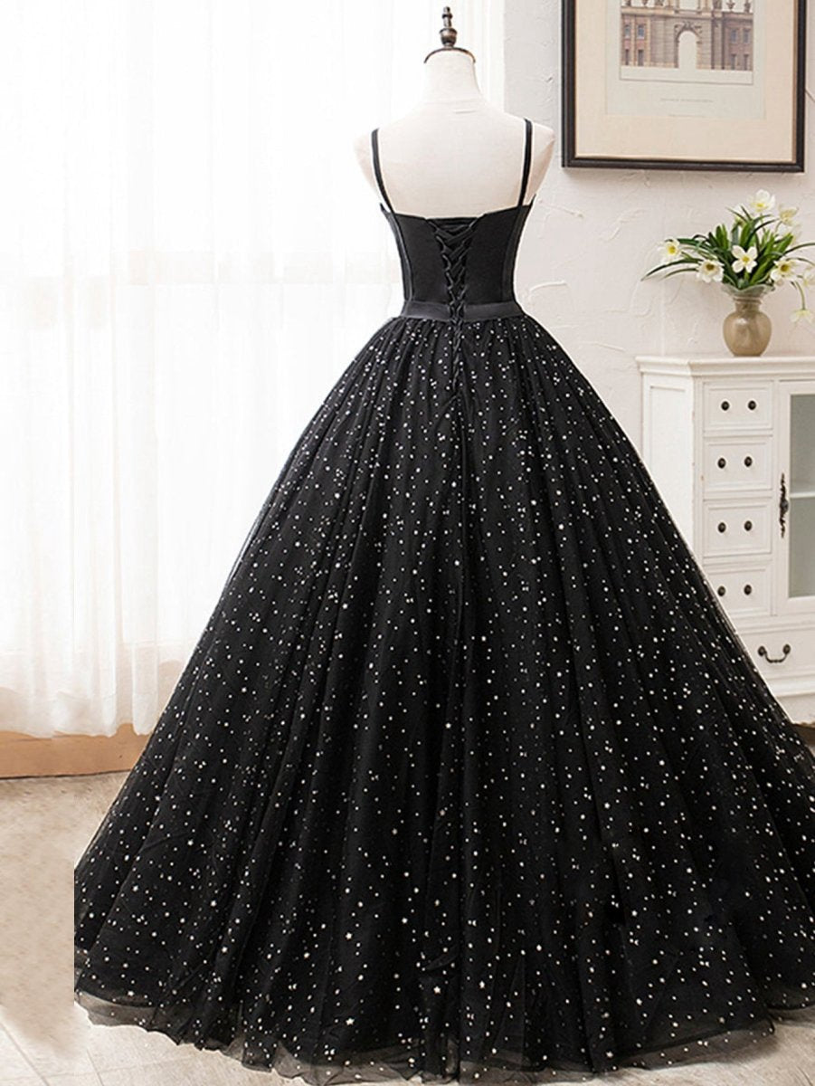 V Neck Glitter Long Prom Dresses