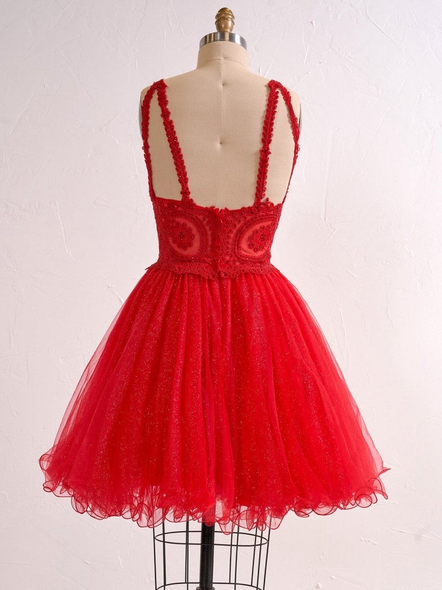 Embellished Embroidery Tulle Short Cocktail Dresses