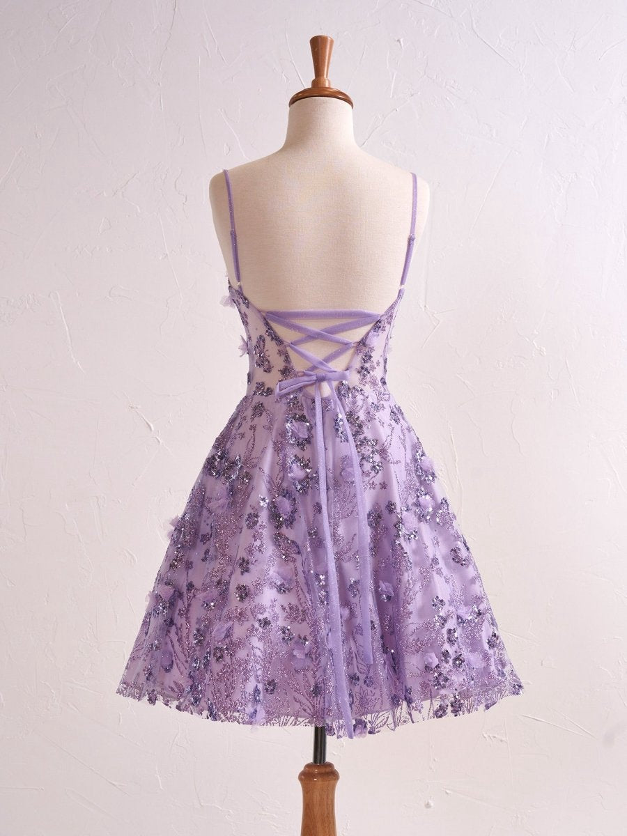 Floral Strapless Sweetheart Short Cocktail Dresses