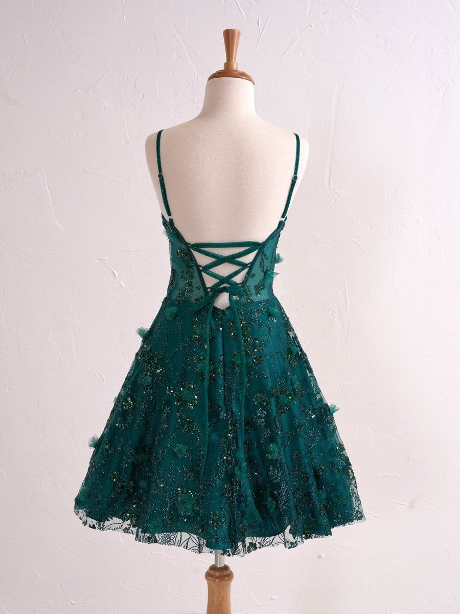 Floral Strapless Sweetheart Short Cocktail Dresses