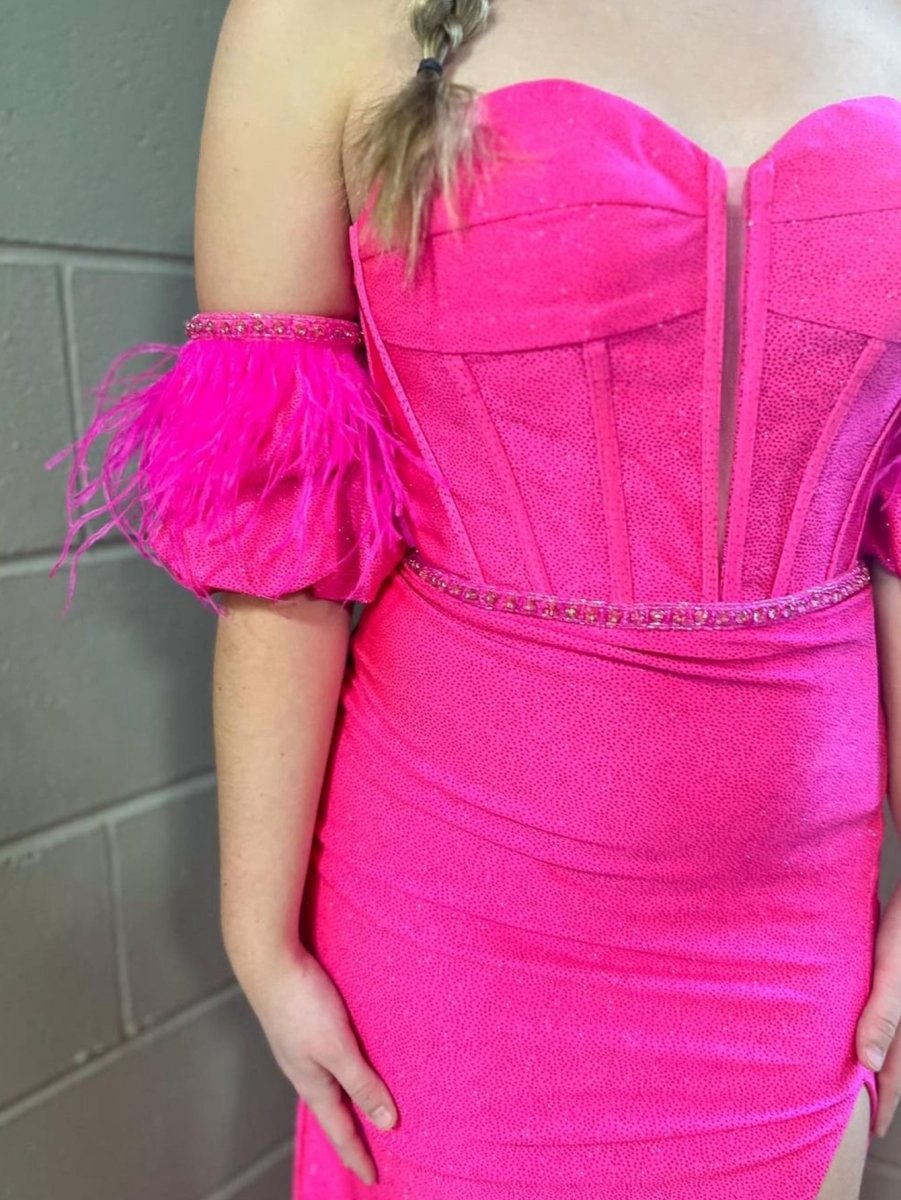 Mermaid Strapless Tight Long Prom Dresses with Slit