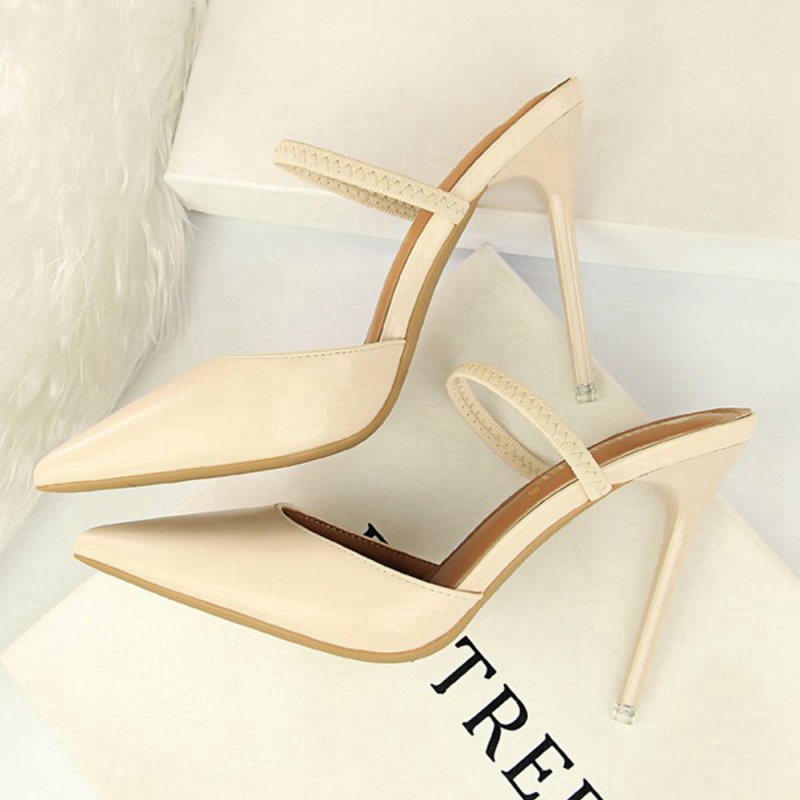 Apricot Stiletto Pointy Heels
