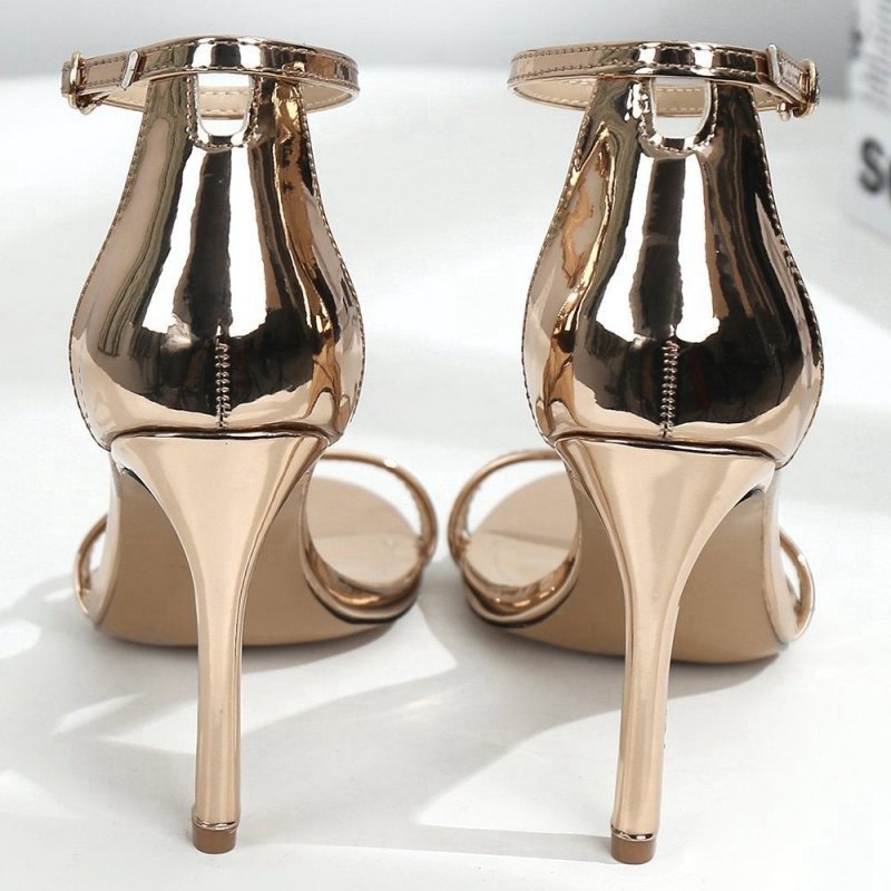 One Word Buckle High Heels