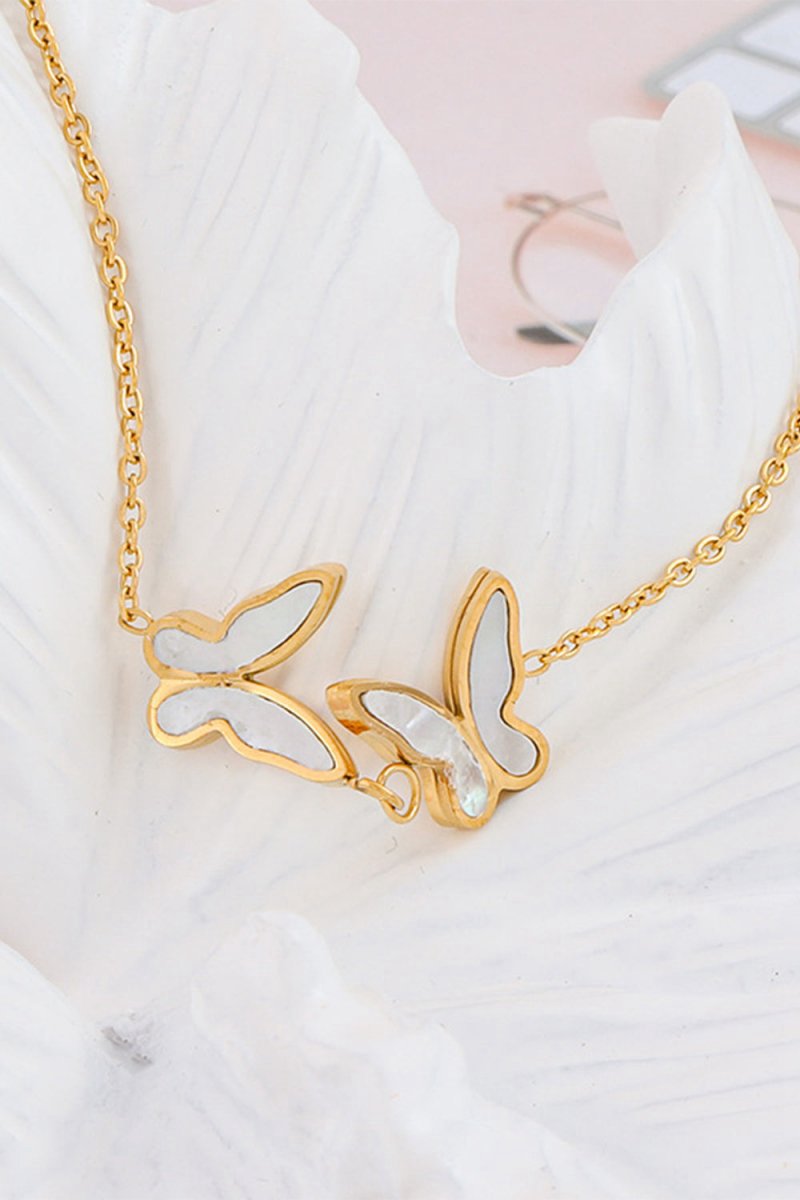 Titanium Double Butterfly Bracelet