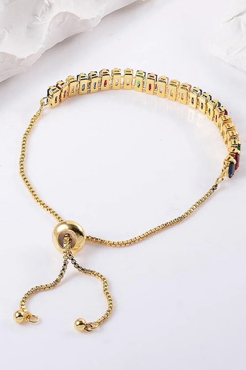 Colorful Rhinestone Bracelet Earring Party Set