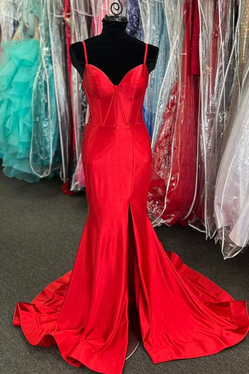 Satin Simple Mermaid Prom Dresses