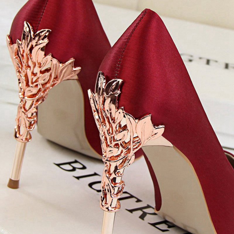 Shallow Metal Stiletto Heels