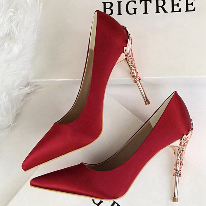 Shallow Metal Stiletto Heels