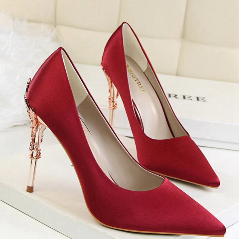 Shallow Metal Stiletto Heels