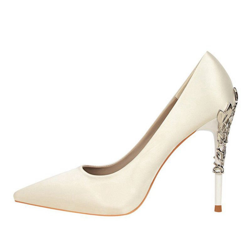 Shallow Metal Stiletto Heels