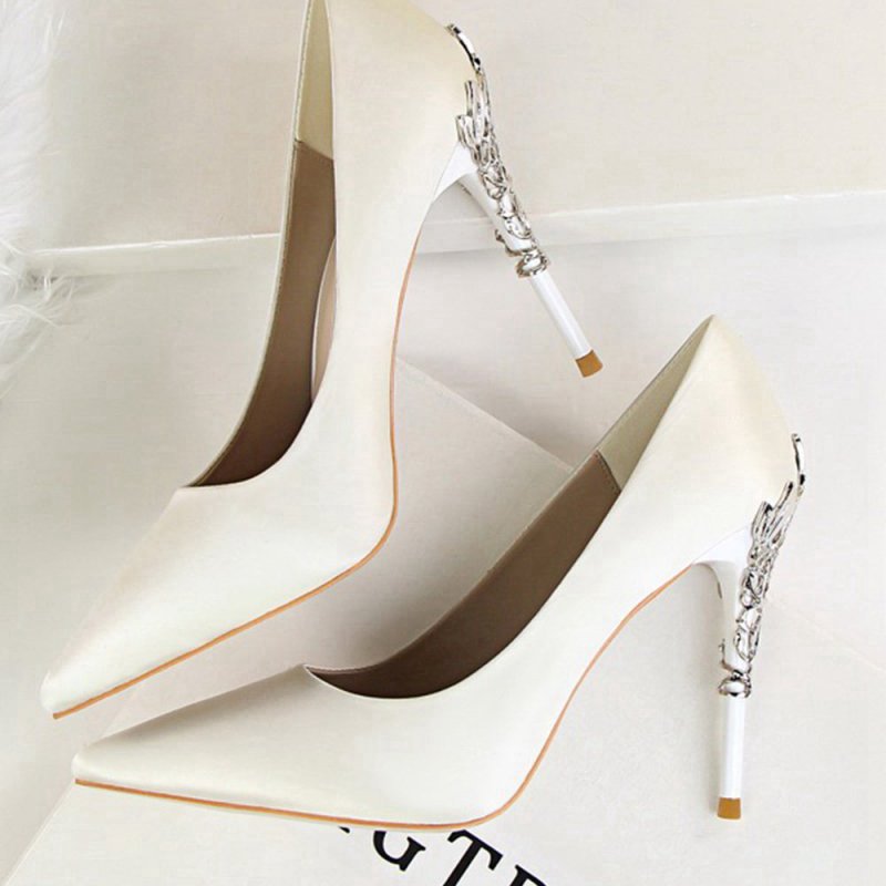 Shallow Metal Stiletto Heels