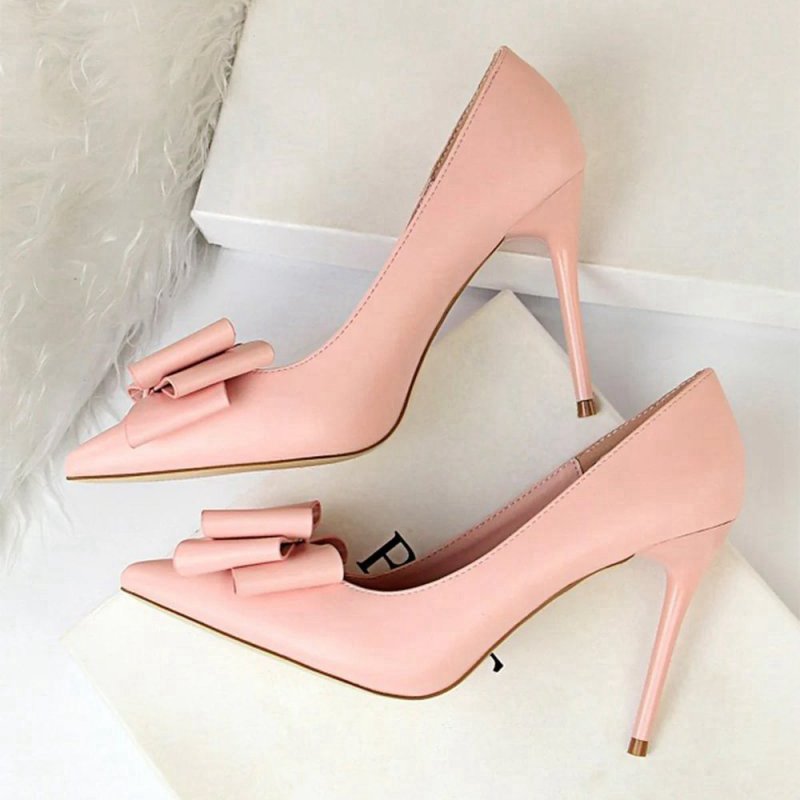 Stiletto Pointy Heels with Bows