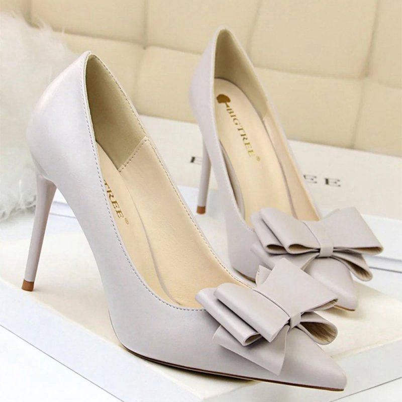 Stiletto Pointy Heels with Bows