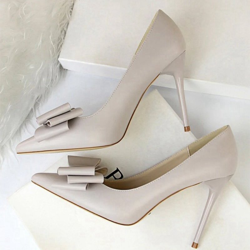 Stiletto Pointy Heels with Bows