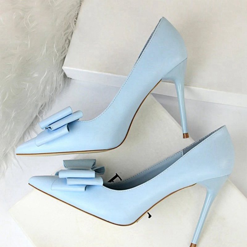 Stiletto Pointy Heels with Bows