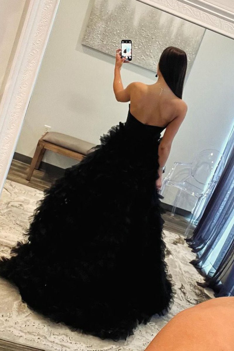 Ball Gown Sweetheart Tie Printed Tulle Prom Dresses