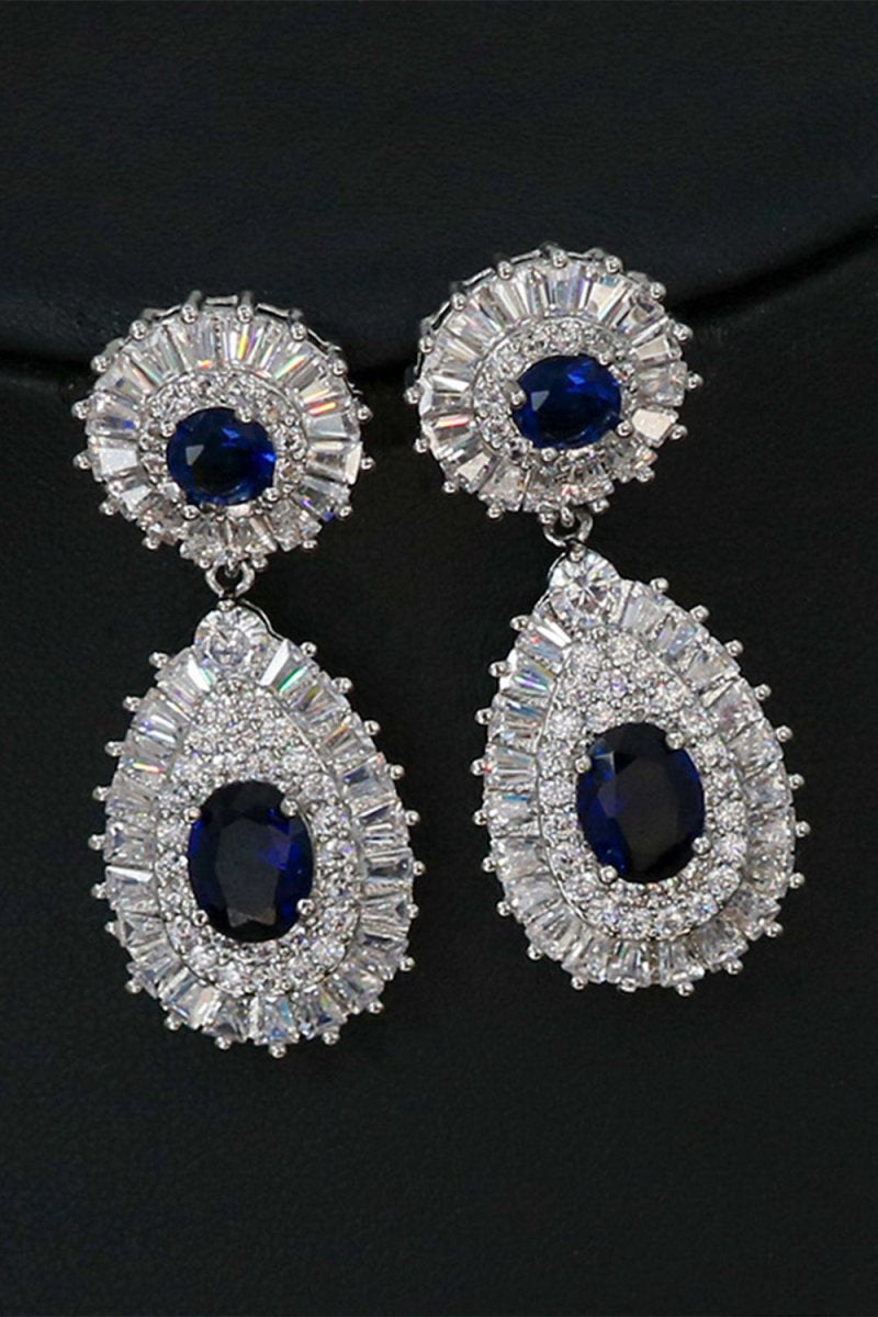 Royal Crystal Necklace Earring Jewelry Set