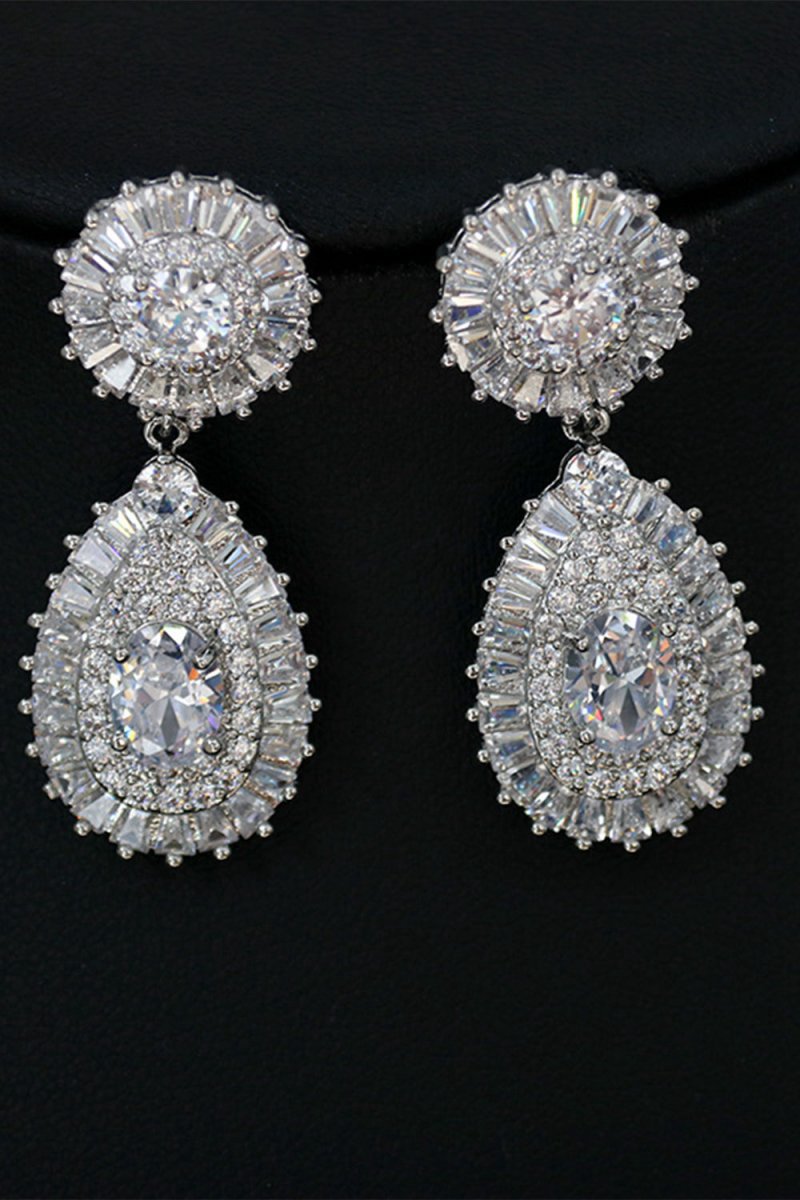 Royal Crystal Necklace Earring Jewelry Set